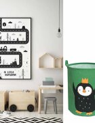 Sipo Cos pliabil pentru jucarii si rufe 35x42 cm bumbac 43l Pinguin