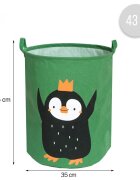 Sipo Cos pliabil pentru jucarii si rufe 35x42 cm bumbac 43l Pinguin
