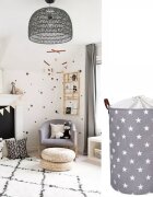 Sipo Cos pliabil pentru jucarii si rufe 35x42 cm bumbac 43l Stars