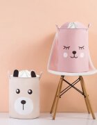 Sipo Cos pliabil pentru jucarii si rufe 35x42 cm bumbac 43l Urs