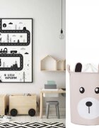 Sipo Cos pliabil pentru jucarii si rufe 35x42 cm bumbac 43l Urs