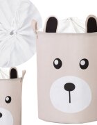 Sipo Cos pliabil pentru jucarii si rufe 35x42 cm bumbac 43l Urs