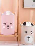 Sipo Cos pliabil pentru jucarii si rufe 35x42 cm bumbac 43l Urs