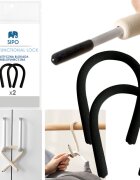 Sipo Incuietoare flexibila universala usi si dulapuri reglabil 2 bucati negru