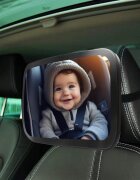 Sipo Oglinda auto supraveghere bebe 360 grade 30x20 cm negru