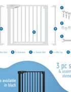 Sipo Poarta de siguranta pentru scari White operare cu o mana 75-103 cm