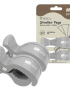 Sipo Set 2 cleme multifunctionale pentru carucior Grey