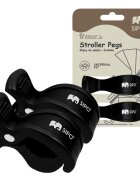 Sipo Set 2 cleme multifunctionale pentru carucior Negru