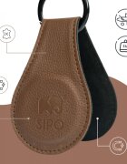 Sipo Set 2 clipsuri magnetice din piele ecologica maro pentru carucior
