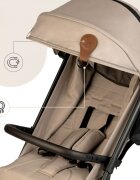 Sipo Set 2 clipsuri magnetice din piele ecologica maro pentru carucior