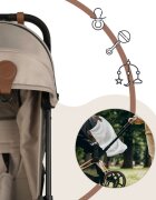 Sipo Set 2 clipsuri magnetice din piele ecologica maro pentru carucior