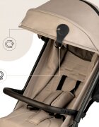 Sipo Set 2 clipsuri magnetice din piele ecologica neagra pentru carucior