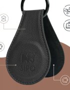Sipo Set 2 clipsuri magnetice din piele ecologica neagra pentru carucior