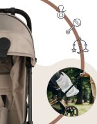 Sipo Set 2 clipsuri magnetice din piele ecologica neagra pentru carucior