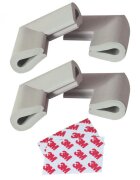 Sipo Set 4 aparatori moi Baby Safety pentru suprafetele de sticla ale mobilierului gri