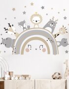 Sipo Sticker autocolant perete copii autoadeziv Animale zambitoare 70x49 cm