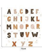 Sipo Sticker decorativ pentru copii autoadeziv Alfabet 70x73 cm