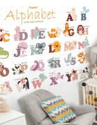Sipo Sticker decorativ pentru copii autoadeziv Alfabetul Animalelor 65 x 100 cm