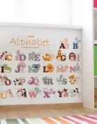 Sipo Sticker decorativ pentru copii autoadeziv Alfabetul Animalelor 65 x 100 cm