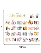 Sipo Sticker decorativ pentru copii autoadeziv Alfabetul Animalelor 65 x 100 cm
