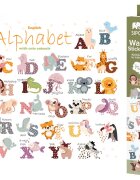 Sipo Sticker decorativ pentru copii autoadeziv Alfabetul Animalelor 65 x 100 cm