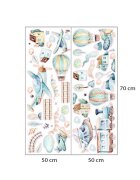 Sipo Sticker decorativ pentru copii autoadeziv Avioane si baloane 90x90 cm