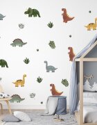 Sipo Sticker decorativ pentru copii autoadeziv Dinozauri 90x80 cm