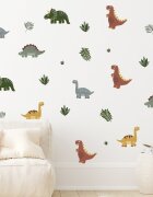 Sipo Sticker decorativ pentru copii autoadeziv Dinozauri 90x80 cm