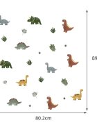 Sipo Sticker decorativ pentru copii autoadeziv Dinozauri 90x80 cm