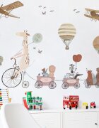 Sipo Sticker decorativ pentru copii autoadeziv Girafa si prietenii 72x111 cm