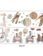 Sipo Sticker decorativ pentru copii autoadeziv Girafa si prietenii 72x111 cm