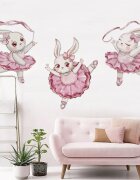 Sipo Sticker decorativ pentru copii autoadeziv Iepurasul balerina 61x50 cm