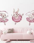 Sipo Sticker decorativ pentru copii autoadeziv Iepurasul balerina 61x50 cm