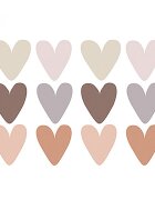 Sipo Sticker decorativ pentru copii autoadeziv Inimioare Boho 30x225 cm