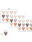 Sipo Sticker decorativ pentru copii autoadeziv Inimioare Boho 30x225 cm