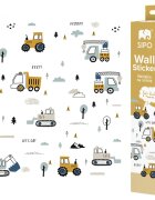Sipo Sticker decorativ pentru copii autoadeziv Tractoare si Excavatoare 50x90 cm