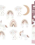 Sipo Sticker decorativ pentru copii autoadeziv Unicorni si Curcubeu 54x86 cm