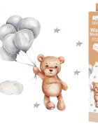 Sipo Sticker decorativ pentru copii autoadeziv Ursulet cu baloane 50x67 cm