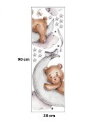 Sipo Sticker decorativ pentru copii autoadeziv Ursulet de plus pe luna 72x57 cm