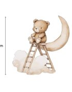 Sipo Sticker decorativ pentru copii autoadeziv Ursuletul Teddy pe scara 62x60 cm