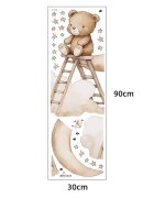 Sipo Sticker decorativ pentru copii autoadeziv Ursuletul Teddy pe scara 62x60 cm