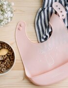 Skiddou Baveta din silicon Smekke Keep Pink