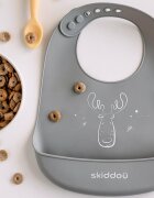 Skiddou Baveta din silicon Smekke Normandic dream Gri