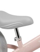 Skiddou Bicicleta copii fara pedale Nils Keep Pink Roz 12 inch cadru din aluminiu ultra-usoara scaun reglabil de la 33 la 39 cm roti spuma EVA+PU de la 2 ani include sonerie pentru bicicleta volan cu blocare prin rotire