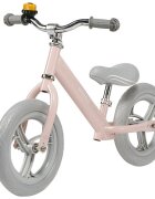 Skiddou Bicicleta copii fara pedale Nils Keep Pink Roz 12 inch cadru din aluminiu ultra-usoara scaun reglabil de la 33 la 39 cm roti spuma EVA+PU de la 2 ani include sonerie pentru bicicleta volan cu blocare prin rotire