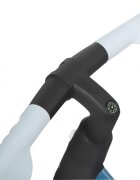 Skiddou Bicicleta copii fara pedale Ronny Denim Albastru 12 inch pliabila scaun reglabil 35.5-40 cm roata din fata are sistem de suspensii roti spuma EVA+PU ghidon reglabil pe 2 nivele de la 2 ani