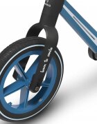 Skiddou Bicicleta copii fara pedale Ronny Denim Albastru 12 inch pliabila scaun reglabil 35.5-40 cm roata din fata are sistem de suspensii roti spuma EVA+PU ghidon reglabil pe 2 nivele de la 2 ani