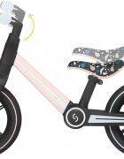 Skiddou Bicicleta copii fara pedale Ronny Keep Pink 12 inch pliabila scaun reglabil 35.5-40 cm roata din fata are sistem de suspensii roti spuma EVA+PU ghidon reglabil pe 2 nivele de la 2 ani