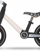 Skiddou Bicicleta copii fara pedale Ronny Keep Pink 12 inch pliabila scaun reglabil 35.5-40 cm roata din fata are sistem de suspensii roti spuma EVA+PU ghidon reglabil pe 2 nivele de la 2 ani
