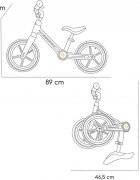 Skiddou Bicicleta copii fara pedale Ronny Yellow 12 inch pliabila scaun reglabil 35.5-40 cm roata din fata are sistem de suspensii roti spuma EVA+PU ghidon reglabil pe 2 nivele de la 2 ani